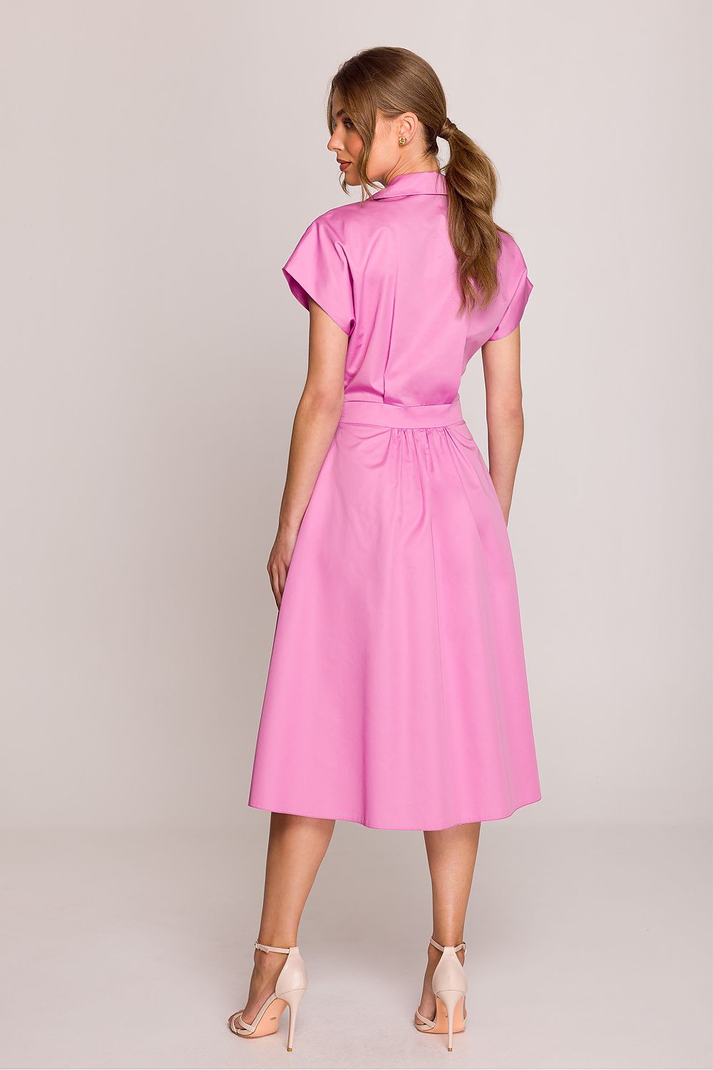 Dagkjole Stylove til dame fra MS StyleHaven, laget av Bomull, farge Fiolett, størrelse s, med short ermer, perfekt til casual; dress