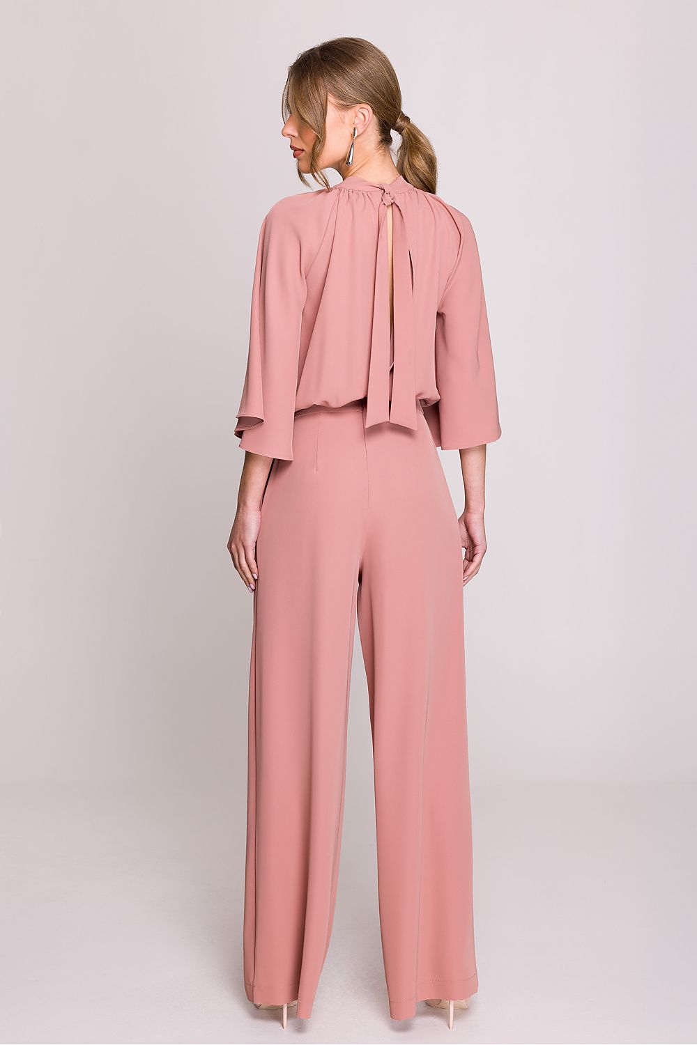 Dress Stylove til dame fra MS StyleHaven, laget av polyester; Elastan-1, farge Blå, størrelse XL, med long; sleeveless; 3-4 ermer, perfekt til casual; dress