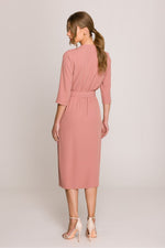Dagkjole Stylove til dame fra MS StyleHaven, laget av polyester, farge Rosa, størrelse s, med lang ermer, perfekt til casual; dress