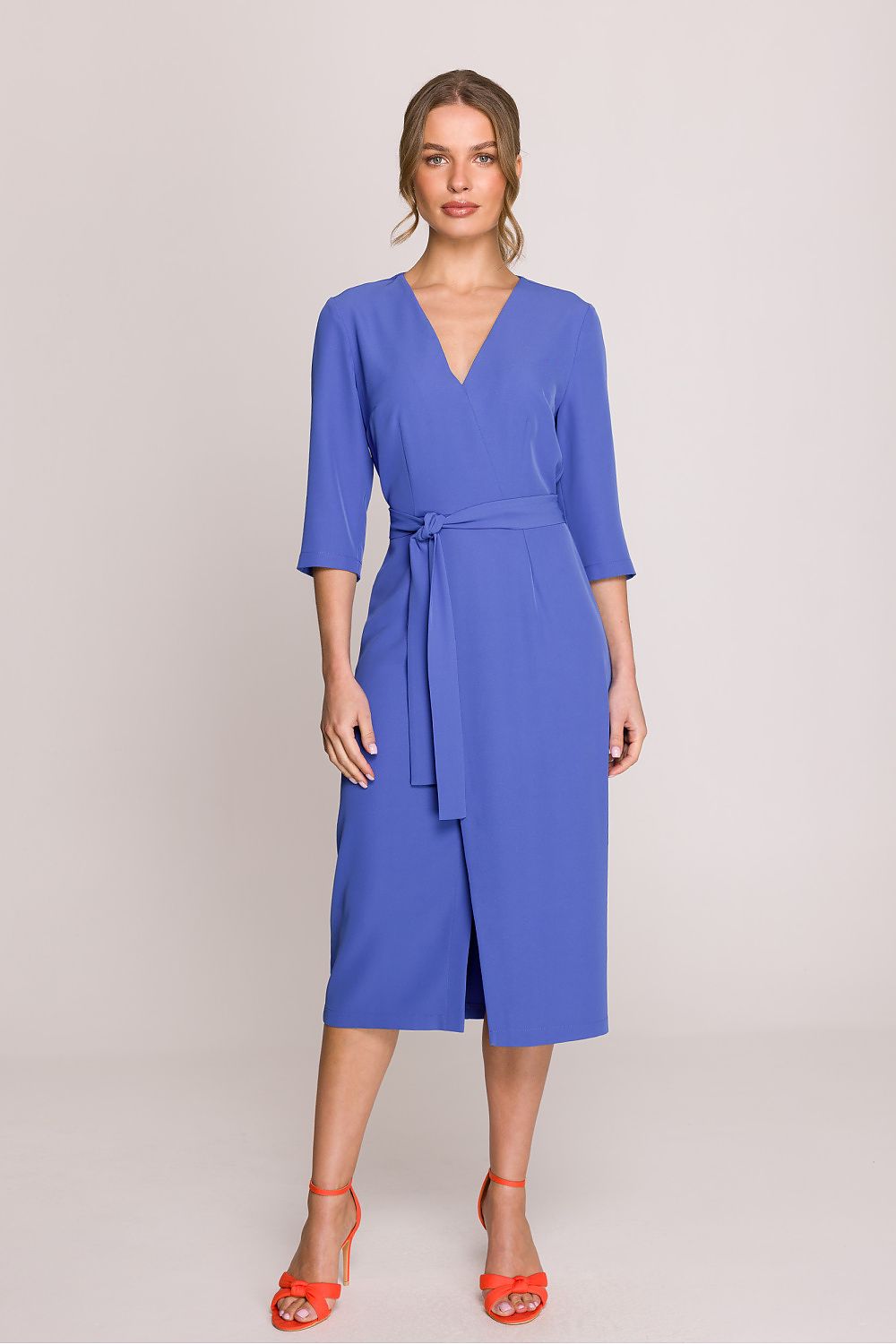 Dagkjole Stylove til dame fra MS StyleHaven, laget av polyester, farge Rosa, størrelse M, med lang ermer, perfekt til casual; dress