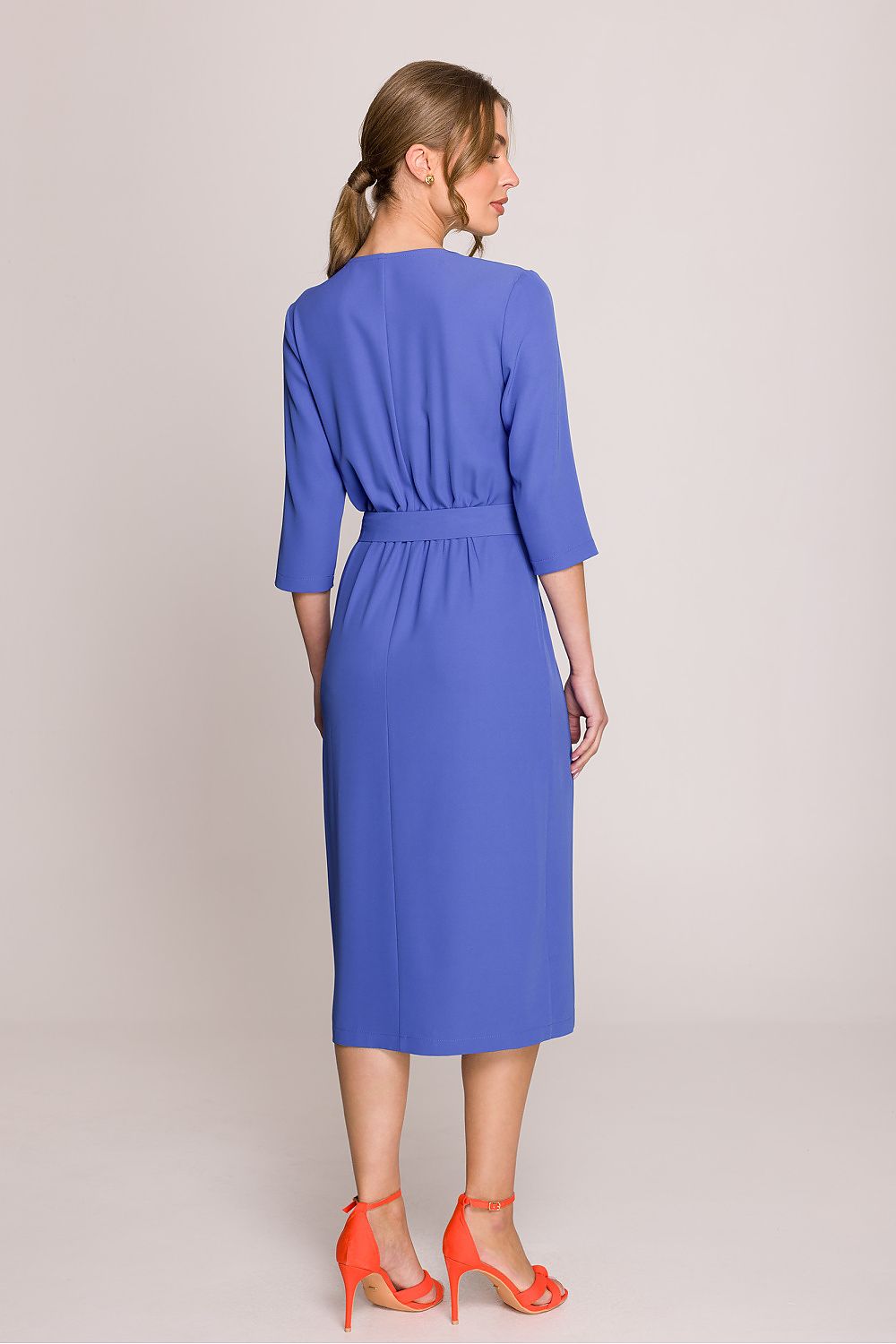 Dagkjole Stylove til dame fra MS StyleHaven, laget av polyester, farge Rosa, størrelse L, med lang ermer, perfekt til casual; dress