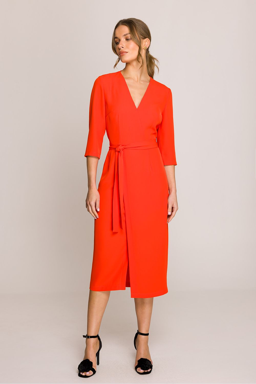 Dagkjole Stylove til dame fra MS StyleHaven, laget av polyester, farge Blå 2, størrelse s, med lang ermer, perfekt til casual; dress