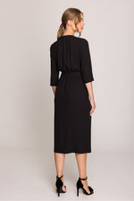 Dagkjole Stylove til dame fra MS StyleHaven, laget av polyester, farge Blå 2, størrelse XL, med lang ermer, perfekt til casual; dress