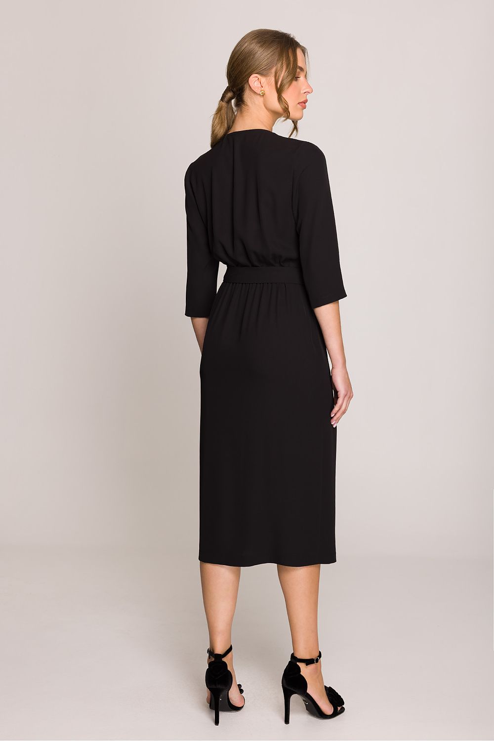 Dagkjole Stylove til dame fra MS StyleHaven, laget av polyester, farge Blå 2, størrelse XL, med lang ermer, perfekt til casual; dress