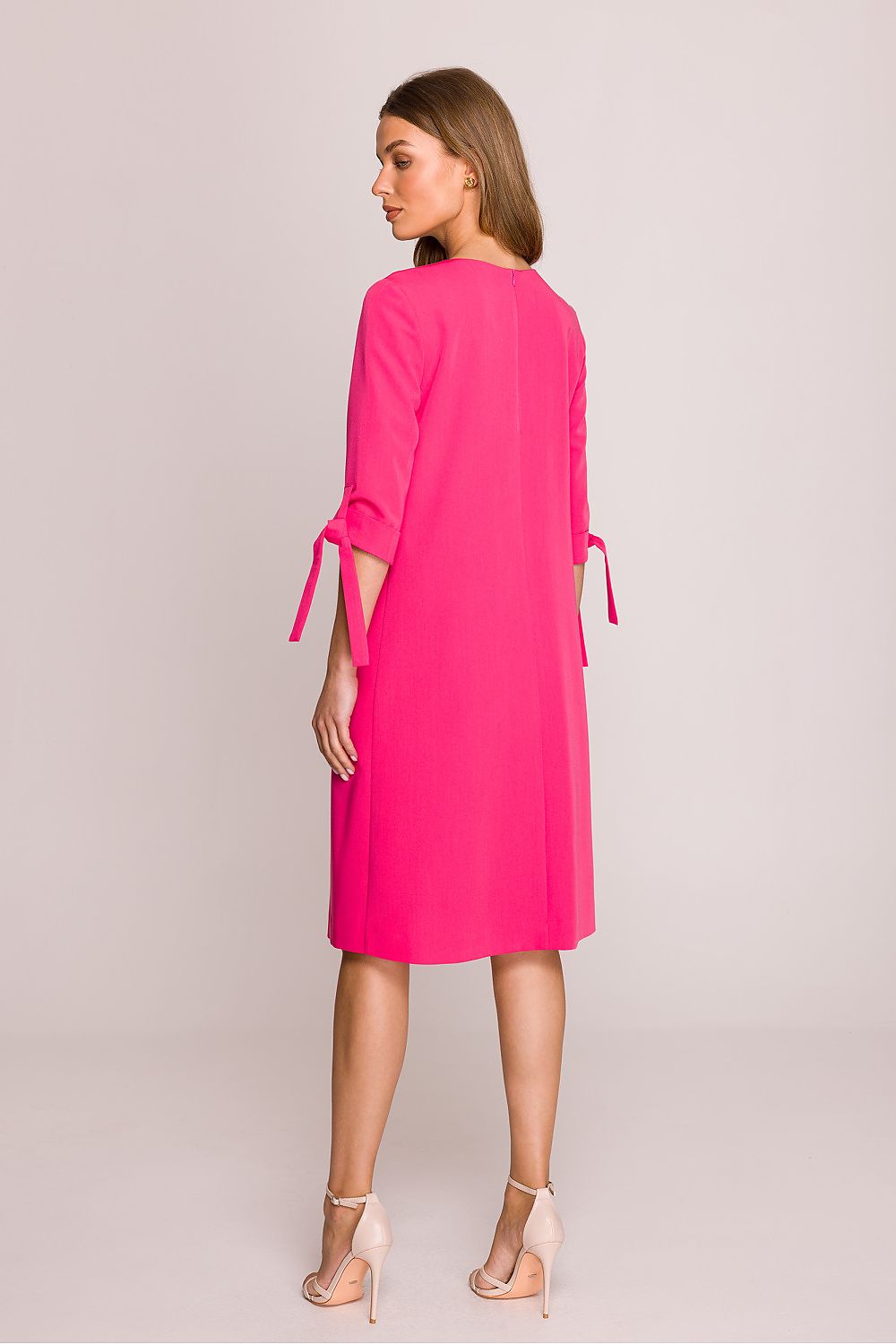 Dagkjole Stylove til dame fra MS StyleHaven, laget av polyester; Viskose, farge Rosa, størrelse M, med short; 3-4 ermer, perfekt til casual; dress