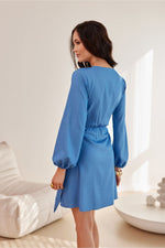 Serina minikjole by Roco Fashion fra MS StyleHaven, størrelse 40, med long, bukselengde long, kjolelengde mini, kjolestil wrap; a-line