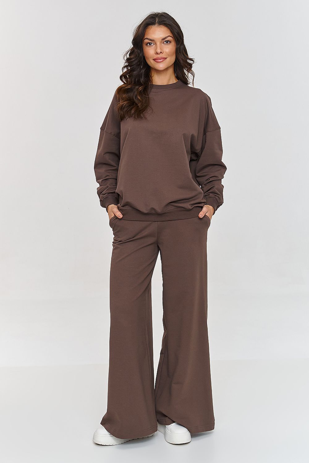 Sett Makadamia til dame fra MS StyleHaven, laget av Bomull; Elastan-1, farge Rosa, størrelse 36, med short ermer, perfekt til casual; dress