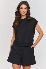 Sett Makadamia til dame fra MS StyleHaven, laget av Bomull, farge beige 2, størrelse 40, med sleeveless ermer, perfekt til casual; dress