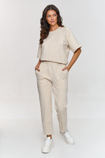 Sett Makadamia til dame fra MS StyleHaven, laget av Bomull, farge Rosa, størrelse 36, med sleeveless; 3-4 ermer, perfekt til casual; dress
