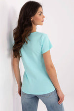 T-skjorte Relevance til dame fra MS StyleHaven, laget av Bomull; Elastan-1, farge beige, størrelse S/M, med short ermer, perfekt til dress