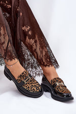 Mocassin Step in Style til dame fra MS StyleHaven, laget av Bomull, med detaljer i leather, farge Svart, størrelse 36, med short ermer, hælhøyde low; flat, skostørrelse 36; 37; 38; 39; 40, perfekt til casual; dress
