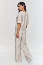 Sett Makadamia til dame fra MS StyleHaven, laget av Polyamid; rayon, farge beige, størrelse 38, med sleeveless ermer, perfekt til casual; dress