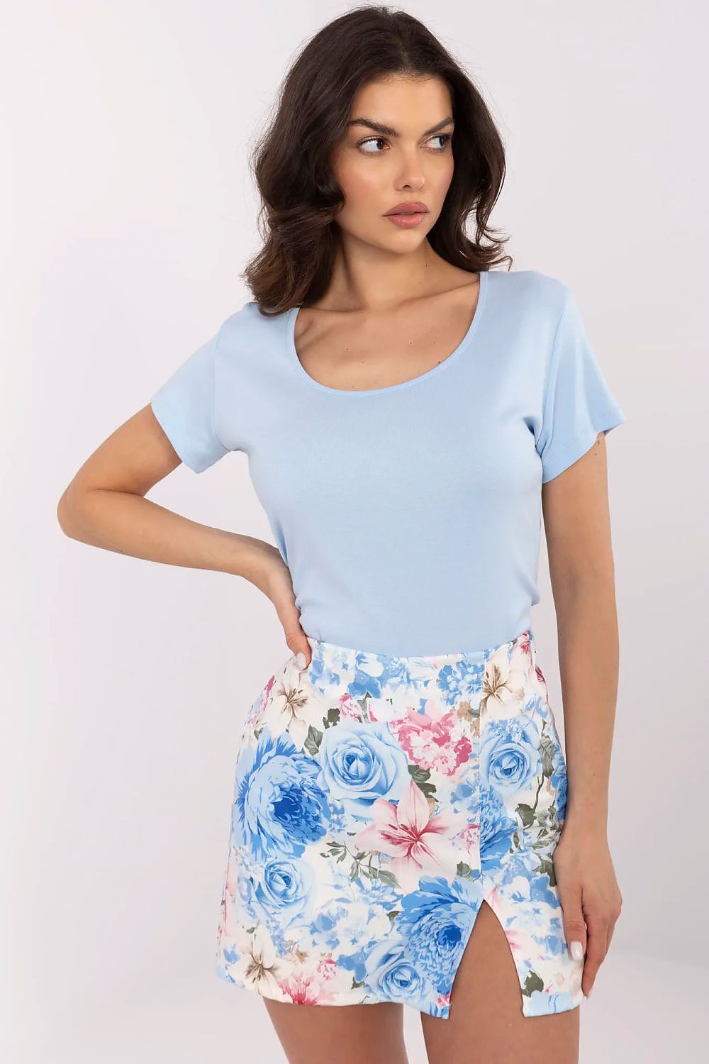 T-skjorte Relevance til dame fra MS StyleHaven, laget av Bomull; Elastan-1, farge Grønn 2, størrelse S/M, med short ermer, perfekt til dress