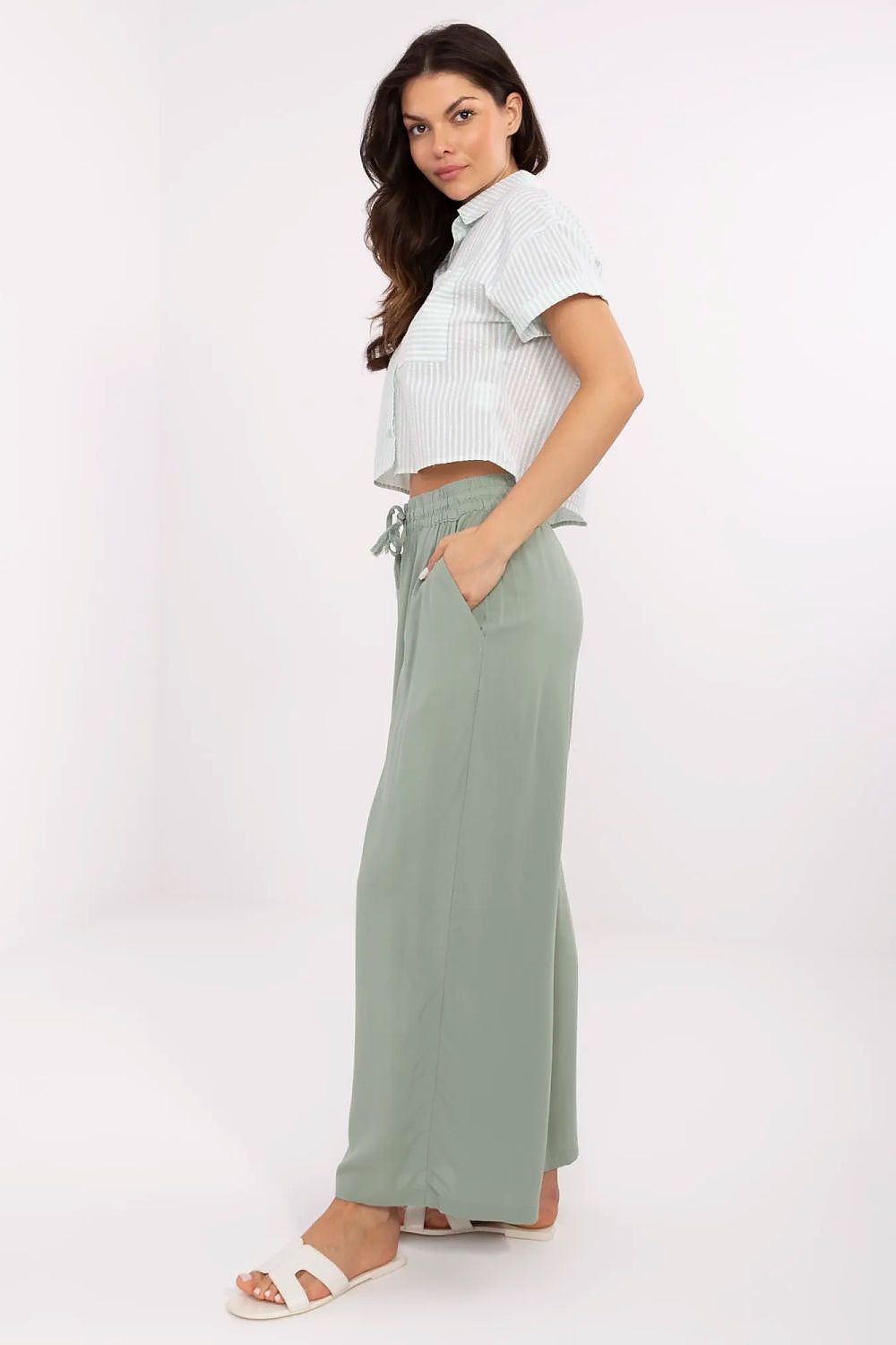 Damebukser Sublevel til dame fra MS StyleHaven; laget av Viskose; farge beige; stÃ¸rrelse M; med short ermer