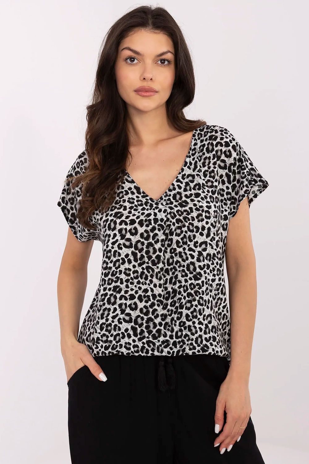 Bluse Sublevel til dame fra MS StyleHaven, laget av Viskose, farge Rosa, størrelse M, med short ermer, perfekt til casual; dress