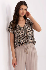 Bluse Sublevel til dame fra MS StyleHaven, laget av Viskose, farge Rosa, størrelse XXL, med short ermer, perfekt til casual; dress