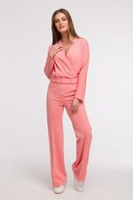 BeWear bluse i omslagsstil med flatterende passform til dame fra MS StyleHaven, laget av Bomull; polyester, farge Grønn, størrelse M, med long ermer, perfekt til casual; dress