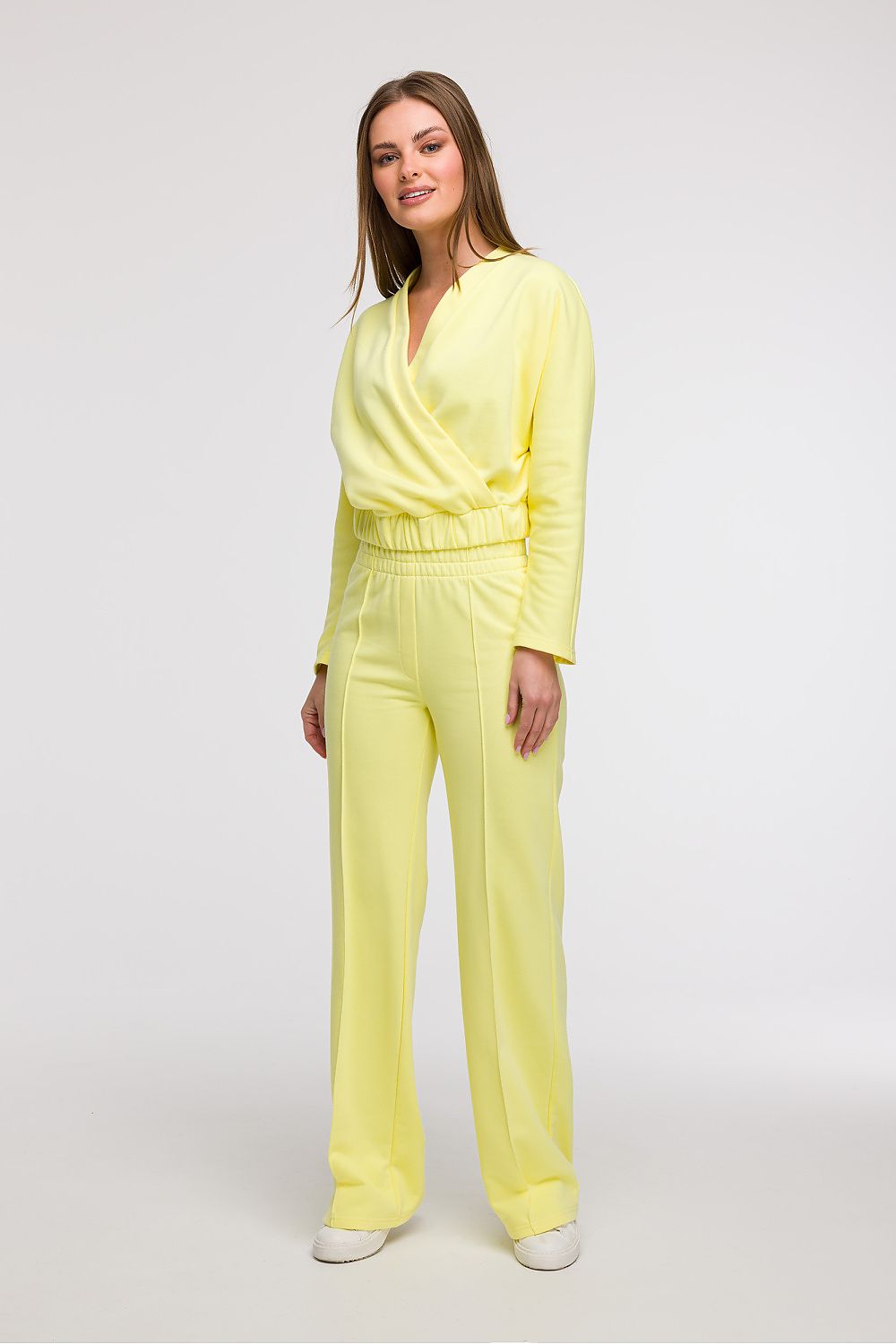 BeWear bluse i omslagsstil med flatterende passform til dame fra MS StyleHaven, laget av Bomull; polyester, farge Rosa, størrelse s, med long ermer, perfekt til casual; dress
