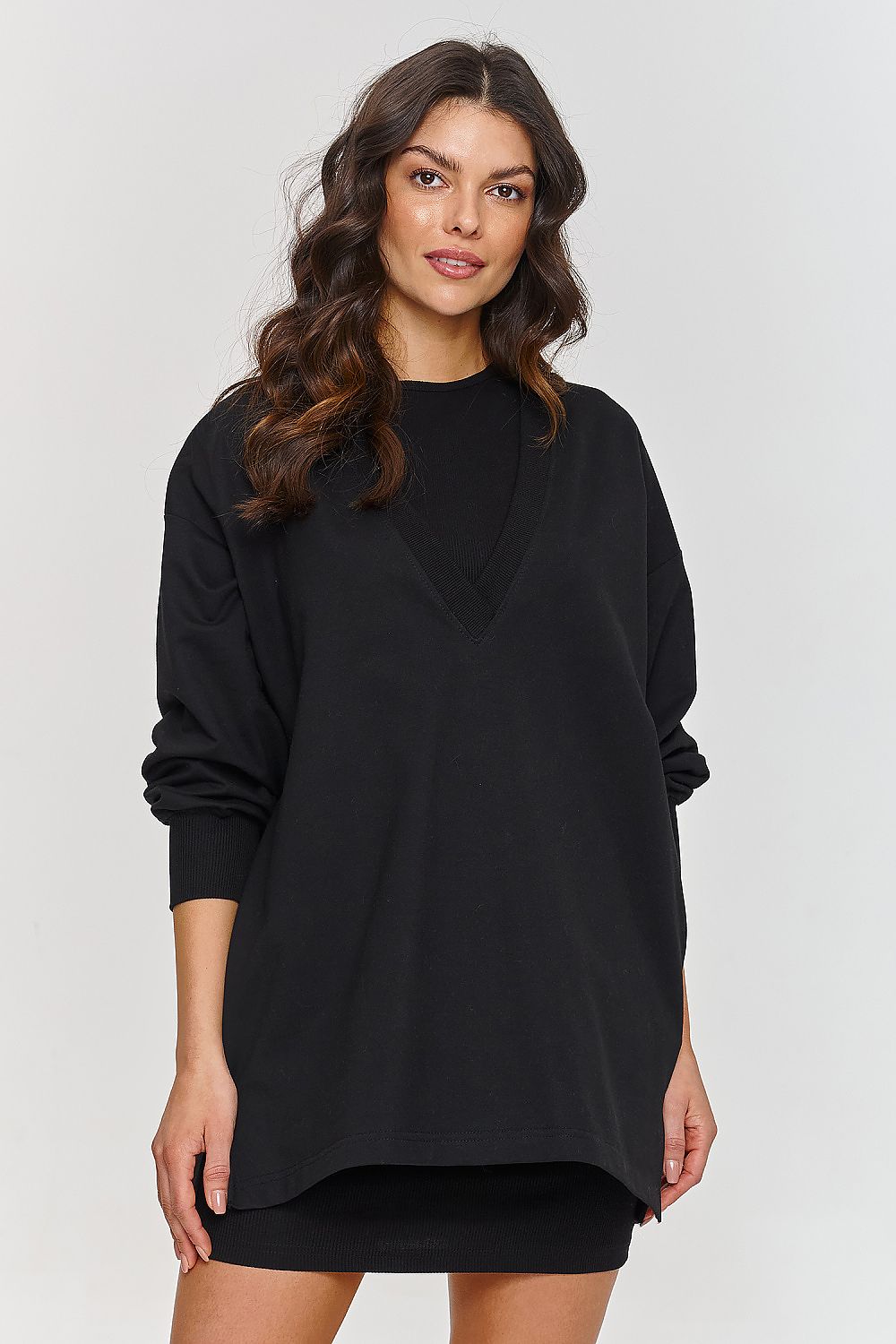 Tracksuit-sett Makadamia til dame fra MS StyleHaven, laget av Bomull, farge Svart, størrelse 36, med sleeveless ermer, perfekt til casual; dress