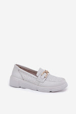 Mocassin til dame - Step in Style til dame fra MS StyleHaven, laget av Bomull, farge Hvit, størrelse 37, med short ermer, perfekt til casual