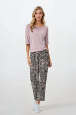 Pyjamas Momenti Per Me til dame fra MS StyleHaven, laget av Viskose, farge Rosa, størrelse s, med 45720 ermer, perfekt til casual; dress