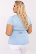Plus size T-skjorte Relevance til dame fra MS StyleHaven, laget av Bomull, farge Svart, størrelse XL, med short ermer, perfekt til dress
