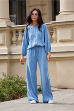 Long sleeve shirt Roco Fashion fra MS StyleHaven, størrelse 38, med short, bukselengde long, kjolelengde midi, kjolestil wrap