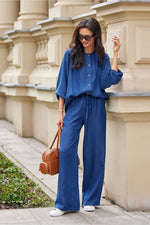 Long sleeve shirt Roco Fashion fra MS StyleHaven, størrelse 38, med short, bukselengde long, kjolelengde midi, kjolestil wrap