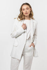 Jakke awama til dame fra MS StyleHaven, laget av Viskose, farge beige, størrelse XL, med short ermer, perfekt til casual; dress