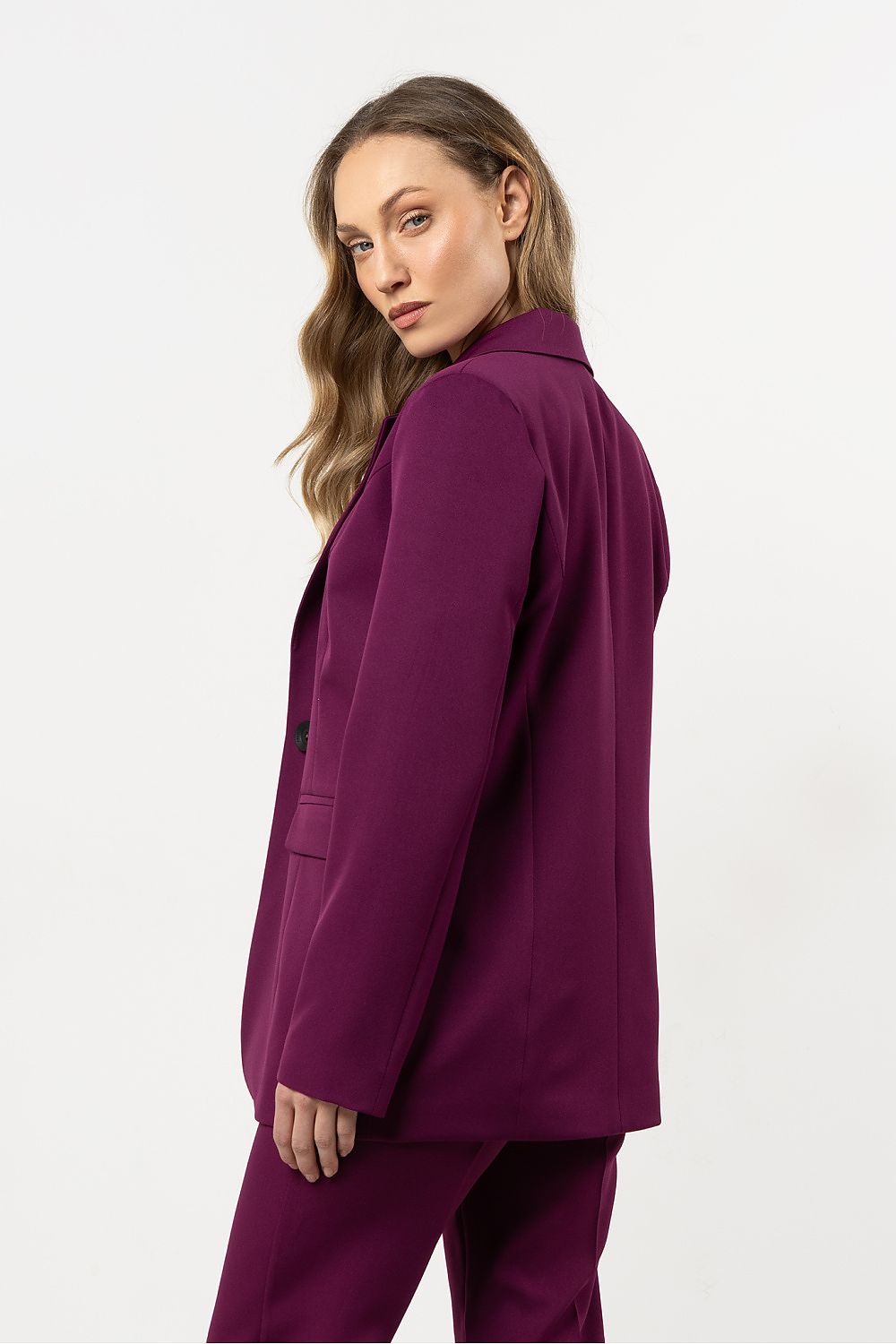 Jakke awama til dame fra MS StyleHaven, laget av Viskose, farge Fiolett, størrelse L, med short ermer, perfekt til casual; dress