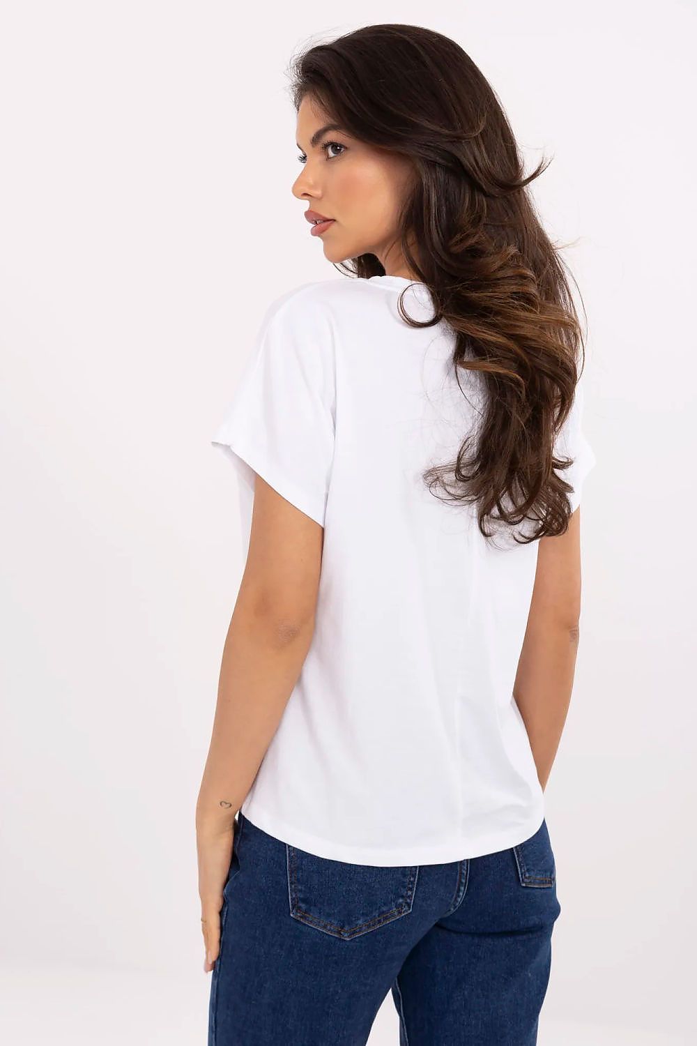 Dame T-skjorte i casual stil - FP til dame fra MS StyleHaven, størrelse L, med short, bukselengde long, kjolelengde mini, kjolestil wrap