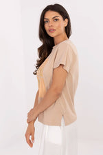 T-skjorte - FP til dame fra MS StyleHaven, størrelse XL, med short, bukselengde long, kjolelengde mini, kjolestil wrap