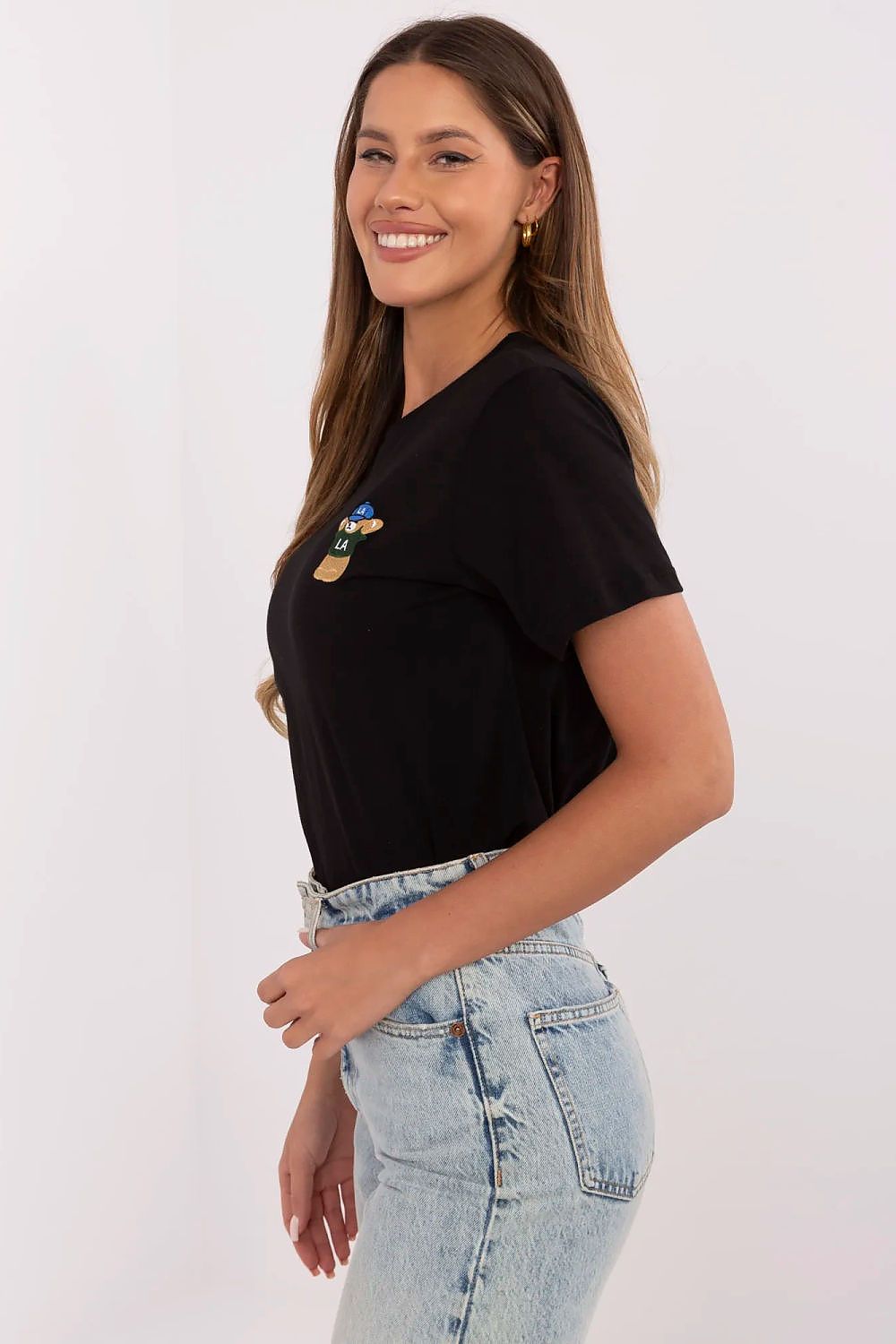 Bomull T-skjorte til Dame - FP til dame fra MS StyleHaven, størrelse s, med short, bukselengde long, kjolelengde mini, kjolestil wrap