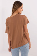 Dame T-skjorte - FP til dame fra MS StyleHaven, størrelse M, med short, bukselengde long, kjolelengde mini, kjolestil wrap