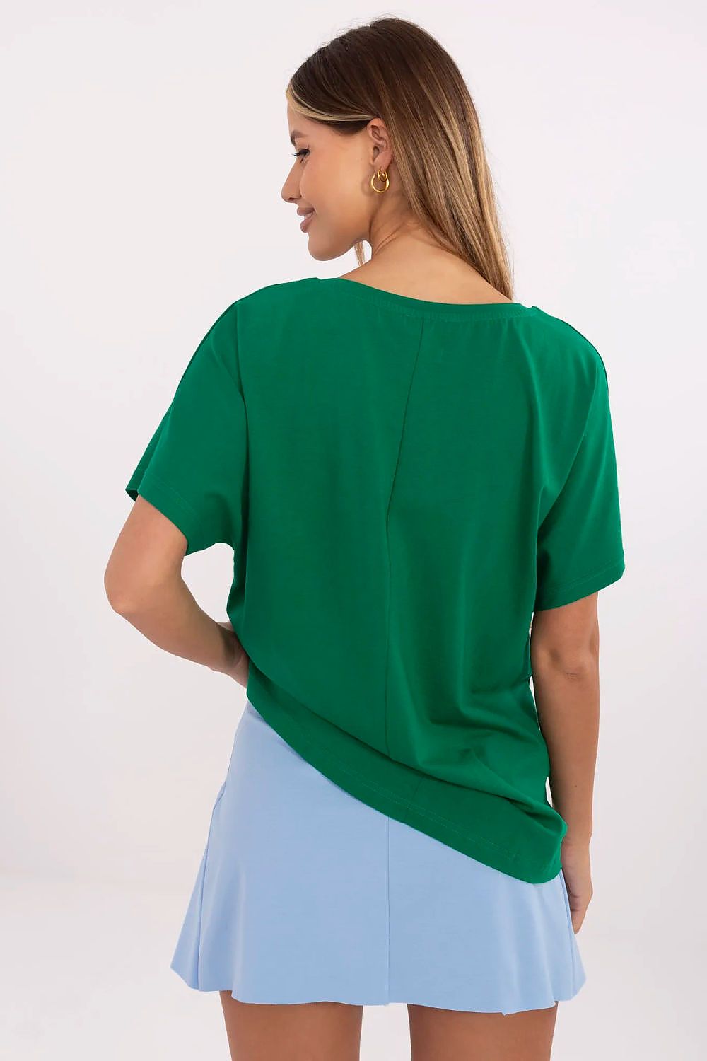 Komfortabel T-skjorte til dame  - FP til dame fra MS StyleHaven, størrelse XL, med short, bukselengde long, kjolelengde mini, kjolestil wrap