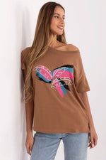 Casual T-skjorte til Dame - FP til dame fra MS StyleHaven, størrelse L, med short, bukselengde long, kjolelengde mini, kjolestil wrap