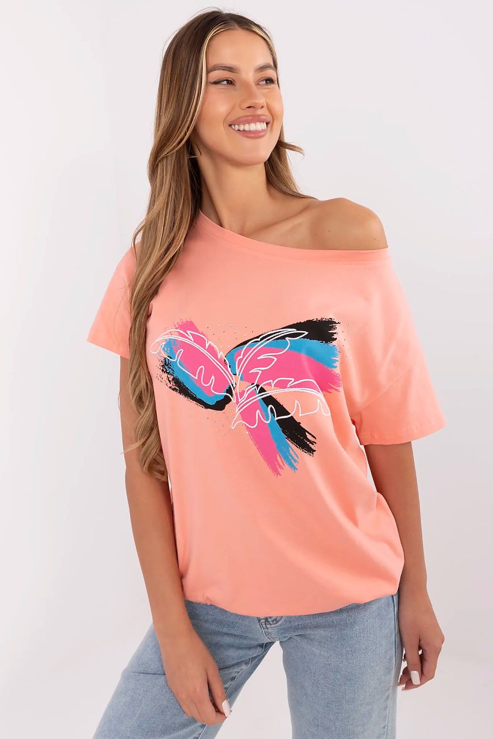 Casual T-skjorte til Dame - FP til dame fra MS StyleHaven, størrelse M, med short, bukselengde long, kjolelengde mini, kjolestil wrap