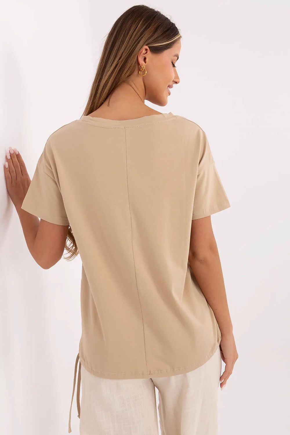 Casual T-skjorte til Dame - FP til dame fra MS StyleHaven, størrelse L, med short, bukselengde long, kjolelengde mini, kjolestil wrap