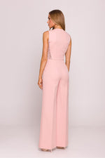 Klassisk Jumpsuit - Moe til dame fra MS StyleHaven, laget av polyester, farge Rosa, størrelse M, med sleeveless ermer, perfekt til dress