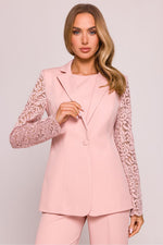 Jakke Moe til dame fra MS StyleHaven, laget av polyester, farge Rosa, størrelse s, med sleeveless ermer, perfekt til dress