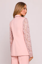 Jakke Moe til dame fra MS StyleHaven, laget av polyester, farge Rosa, størrelse L, med sleeveless ermer, perfekt til dress