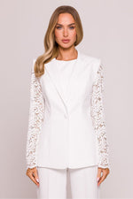 Jakke Moe til dame fra MS StyleHaven, laget av polyester, farge Rosa, størrelse XL, med sleeveless ermer, perfekt til dress