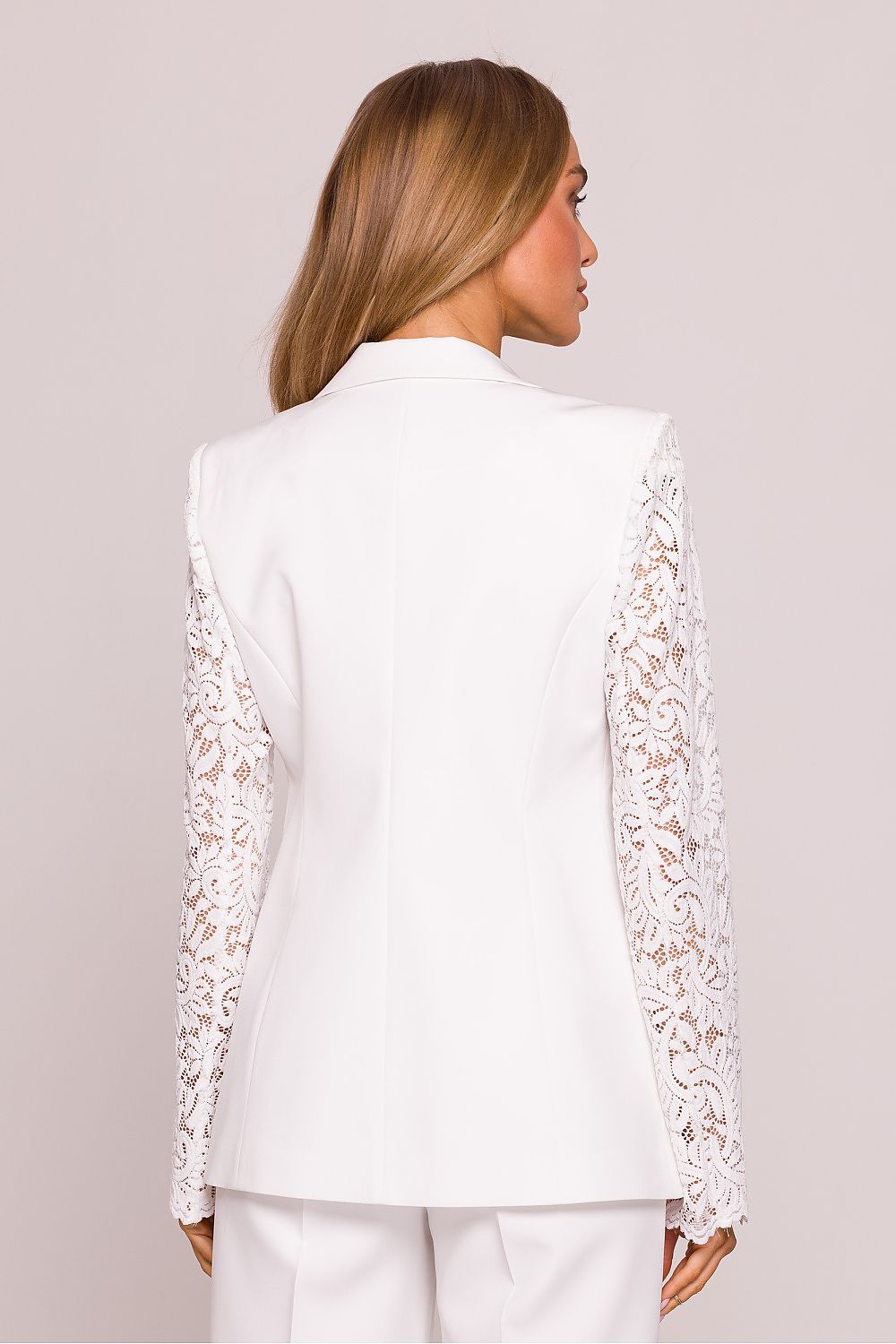 Jakke Moe til dame fra MS StyleHaven, laget av polyester, farge beige, størrelse s, med sleeveless ermer, perfekt til dress