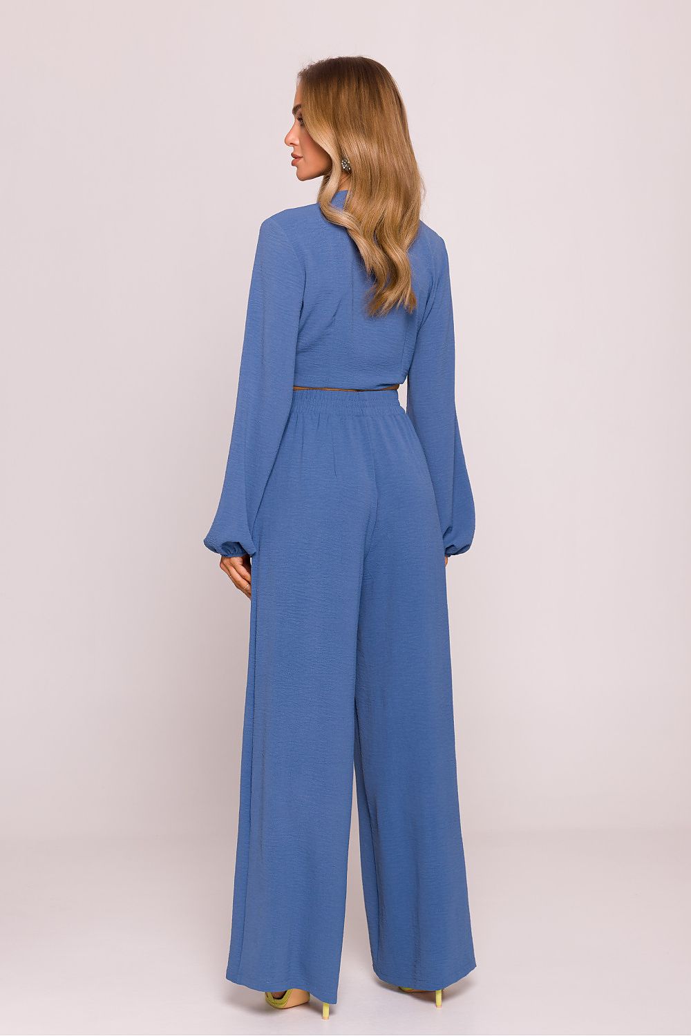 Komfortable Damebukse - Moe til dame fra MS StyleHaven, laget av polyester, farge Blå, størrelse M, med long ermer, perfekt til dress