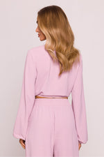 Bluse Moe til dame fra MS StyleHaven, laget av polyester, farge Brun, størrelse XXL, med long ermer, perfekt til dress