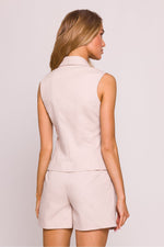 Gilet Moe til dame fra MS StyleHaven, laget av polyester, farge Blå 2, størrelse XL, med short ermer, perfekt til dress