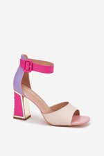 Hælsandaler Step in style til dame fra MS StyleHaven, laget av polyester, farge Gul, størrelse 40, med 45720 ermer, perfekt til dress