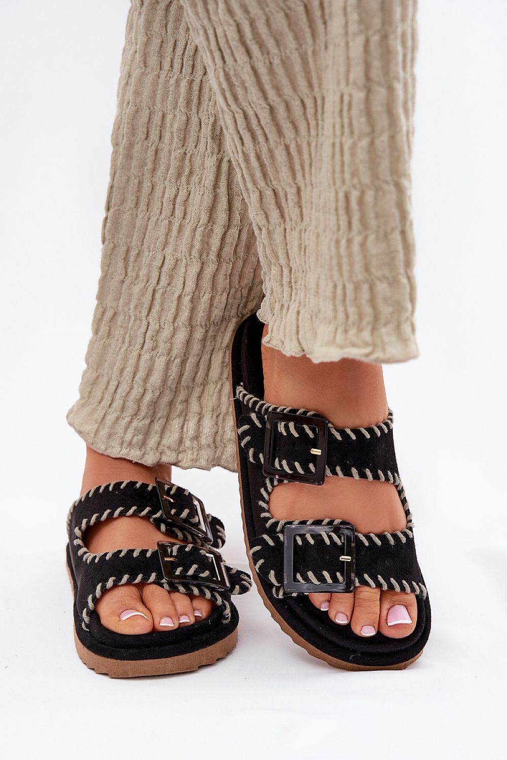 Flip-flops Step in Style til dame fra MS StyleHaven, laget av Bomull, farge Brun, størrelse 41, med short ermer, perfekt til dress; casual