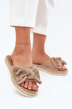 Flip-flops Step in Style til dame fra MS StyleHaven, laget av Bomull, farge beige, størrelse 36, med short ermer, perfekt til casual
