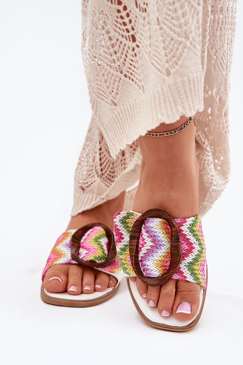 Flip-flops Step in Style til dame fra MS StyleHaven, laget av Bomull, farge Brun, størrelse 39, med short ermer, perfekt til casual